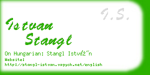 istvan stangl business card